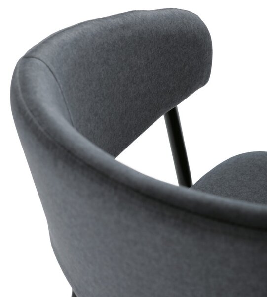Jídelní židle sametová, šedá DCL-X7130 GREY2