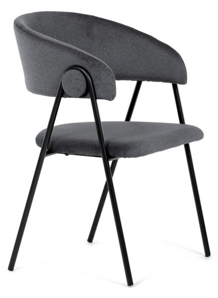 Jídelní židle sametová, šedá DCL-X7130 GREY2