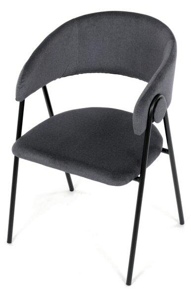 Jídelní židle sametová, šedá DCL-X7130 GREY2
