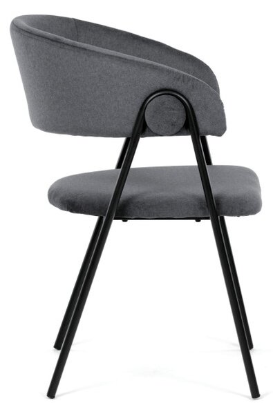 Jídelní židle sametová, šedá DCL-X7130 GREY2