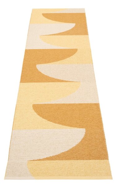 Okrově žlutý vnitřní a venkovní běhoun 70x270 cm Hill Ochre Pale Yellow – Pappelina
