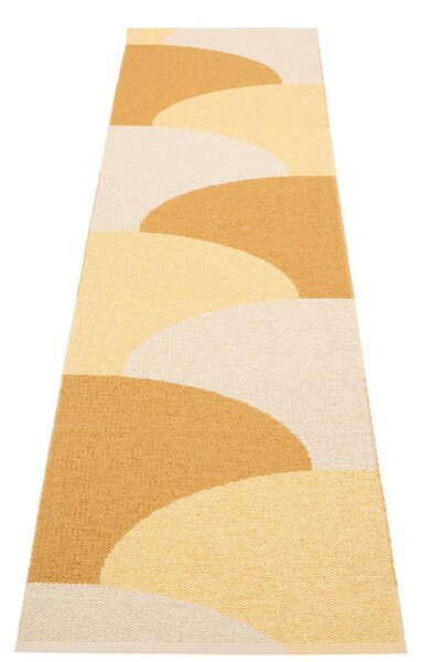 Okrově žlutý vnitřní a venkovní běhoun 70x270 cm Hill Ochre Pale Yellow – Pappelina