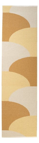 Okrově žlutý vnitřní a venkovní běhoun 70x270 cm Hill Ochre Pale Yellow – Pappelina