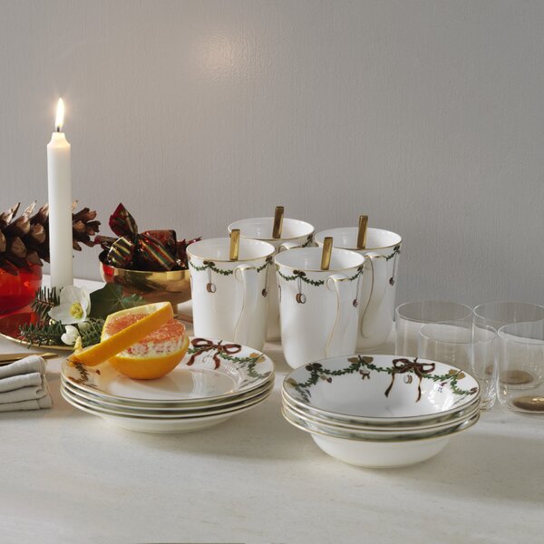 Porcelánový talíř Star Fluted Christmas 19 cm