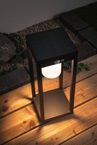 P 94573 Solární LED světelný objekt solární Marisol pohybové čidlo IP44 3000K černá - PAULMANN