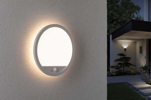 P 94662 LED venkovní panel Lamina vč. pohybové čidlo IP44 kruhové 280mm 3000K 14,5W 230V bílá umělá hmota - PAULMANN