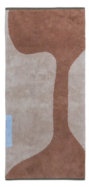 Pratelný bavlněný běhoun v cihlové a béžové barvě 70x150 cm Figura – Mette Ditmer Denmark