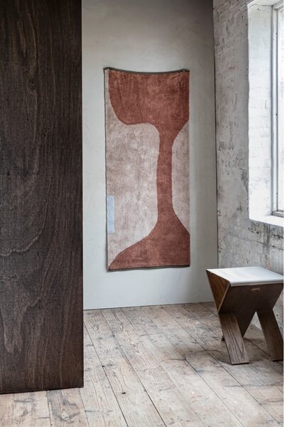 Pratelný bavlněný běhoun v cihlové a béžové barvě 70x150 cm Figura – Mette Ditmer Denmark