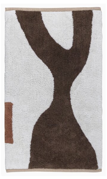 Bílo-hnědý pratelný bavlněný koberec 50x80 cm Figura – Mette Ditmer Denmark