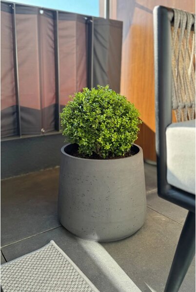 Květináč TROPICO, sklolaminát, výška 29 cm, antracit