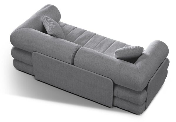 Světle šedá rozkládací pohovka z textilie bouclé 206 cm Kemi – Cosmopolitan Design