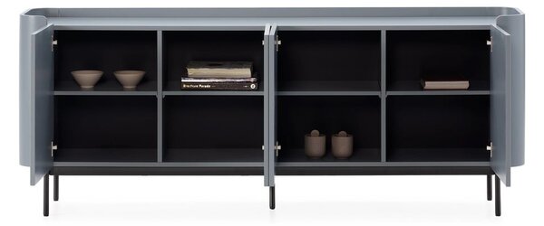 Šedomodrá komoda 200x80x40 cm Willa – MOME