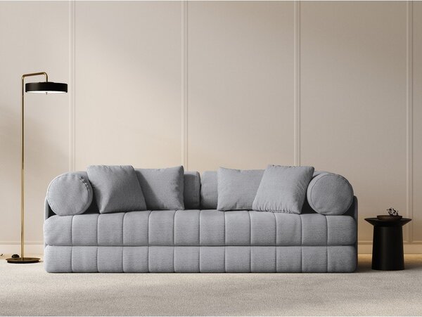 Světle šedá rozkládací pohovka z textilie bouclé 206 cm Kemi – Cosmopolitan Design