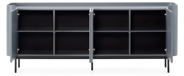 Šedomodrá komoda 200x80x40 cm Willa – MOME