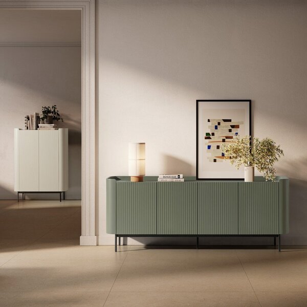 Zelená komoda 200x80x40 cm Willa – MOME