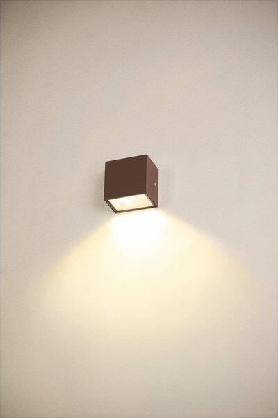 LA 1005150 SITRA S WL SINGLE venkovní LED nástěnné přisazené svítidlo rezavé CCT switch 3000/4000 K - BIG WHITE (SLV)