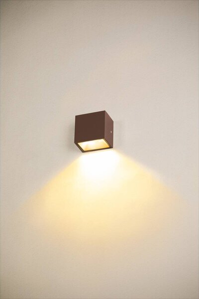 LA 1005150 SITRA S WL SINGLE venkovní LED nástěnné přisazené svítidlo rezavé CCT switch 3000/4000 K - BIG WHITE (SLV)
