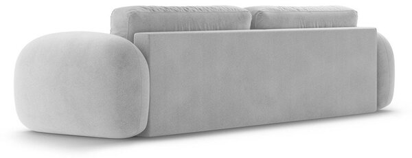 Světle šedá sametová rozkládací/s úložným prostorem pohovka 262 cm Tonale – Cosmopolitan Design