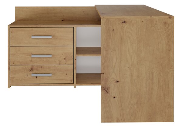 Rohový pc stolek Debio 1 (dub artisan)