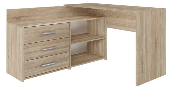 Rohový pc stolek Debio 1 (dub sonoma). Akce -20%