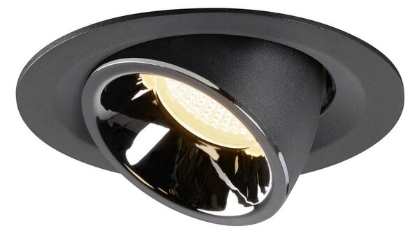 LA 1005947 NUMINOS® GIMBLE M zápustné stropní svítidlo černé/chrom 3000 K 55° - BIG WHITE (SLV)