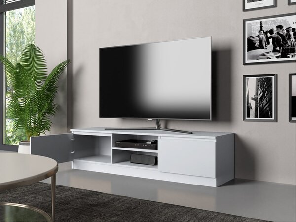 TV skříňka Musecalo 140 (bílá matná). Akce -22%