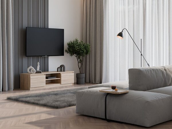 TV skříňka Musecalo 140 (dub sonoma). Akce -22%