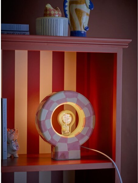 Růžová stolní lampa (výška 23,5 cm) Vialini – Bloomingville