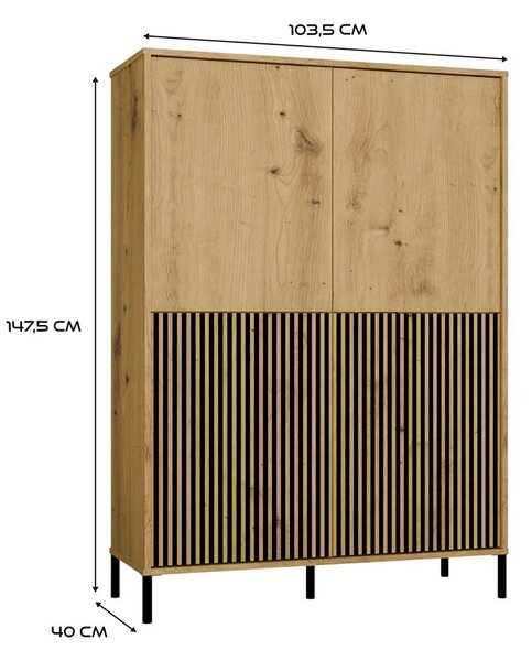 Skříňka Kamarussa Slim 4 (dub artisan). Akce -19%