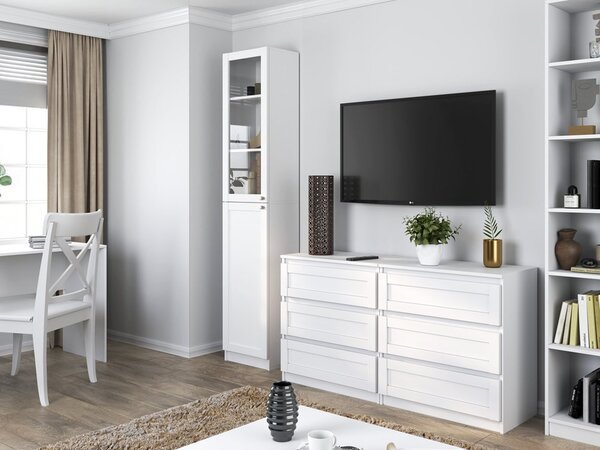 Vitrína Preposso 2 (bílá). Akce -20%