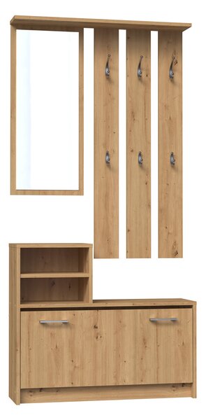 Předsíňová sestava Vayan 1 (dub artisan) (se zrcadlem)