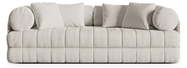 Béžová rozkládací pohovka z textilie bouclé 206 cm Kemi – Cosmopolitan Design