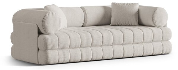 Béžová rozkládací pohovka z textilie bouclé 206 cm Kemi – Cosmopolitan Design