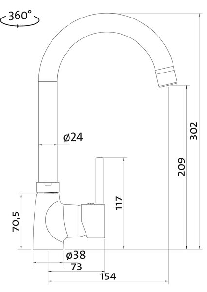Set Sinks Linea 780 N Granblack + baterie Polo GR