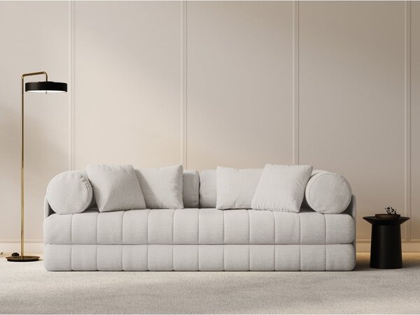 Béžová rozkládací pohovka z textilie bouclé 206 cm Kemi – Cosmopolitan Design