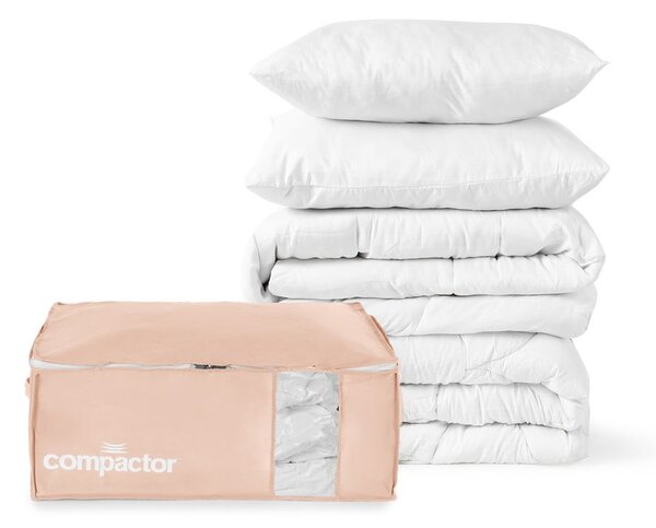 Vakuový plastový úložný box na oblečení 65x45x27 cm Pink Edition – Compactor