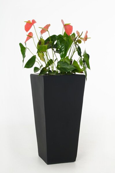Květináč CLASSIC, sklolaminát, výška 70 cm, antracit
