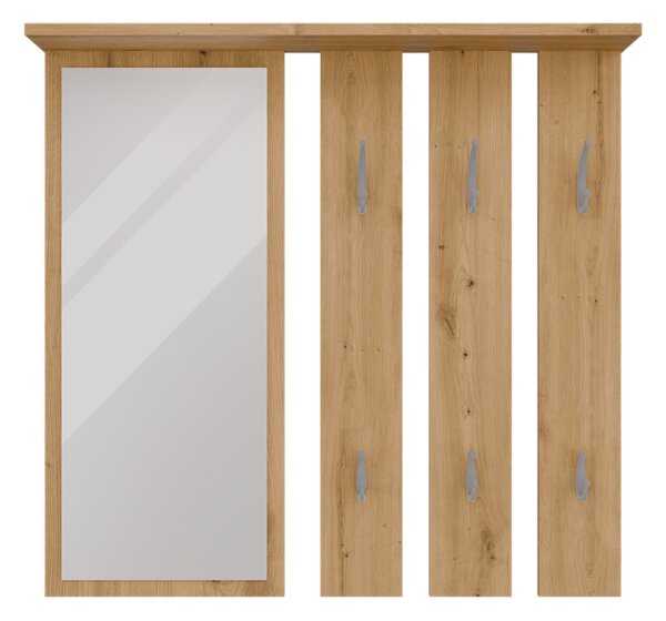 Věšákový panel Oasis 1 (dub artisan) (se zrcadlem)