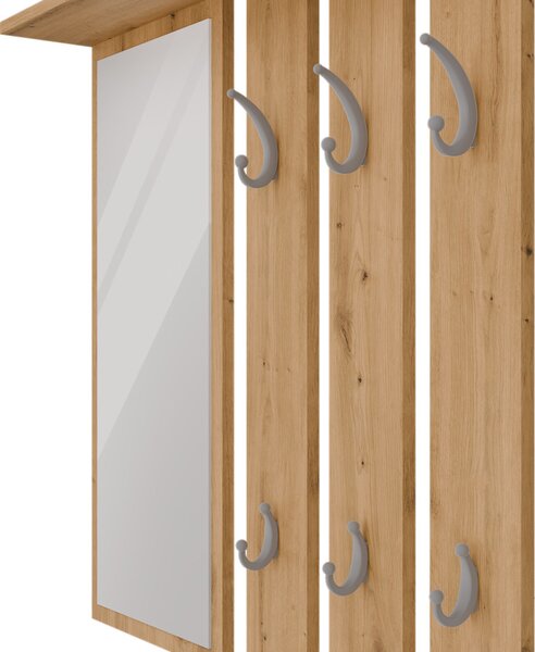 Věšákový panel Oasis 1 (dub artisan) (se zrcadlem)