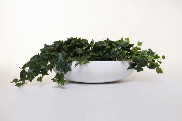 Okrasná miska PLANA, sklolaminát, 9xØ34 cm, bílá