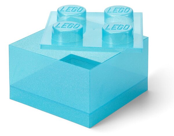 Světle modrý plastový dětský úložný box 25x25x18 cm – LEGO®