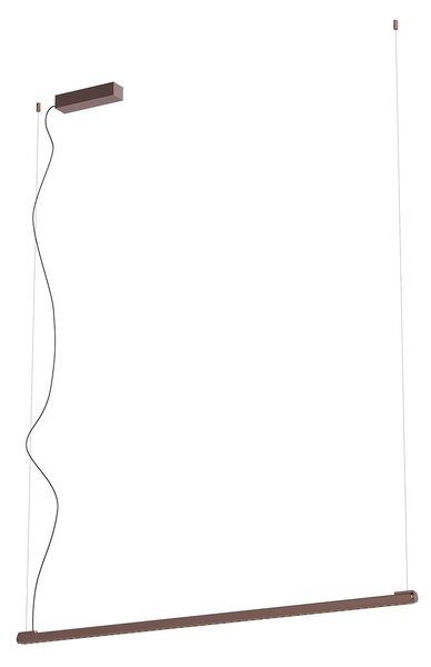 Redo Závěsné LED lineární svítidlo CRISP 36W, š. 120 cm, stmívatelné Barva: Stříbrná-kávová, Barva světla: 2700K