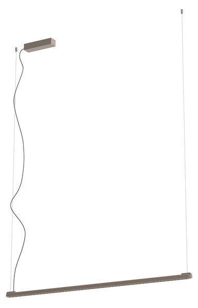 Redo Závěsné LED lineární svítidlo CRISP 36W, š. 120 cm, stmívatelné Barva: Stříbrná-kávová, Barva světla: 2700K