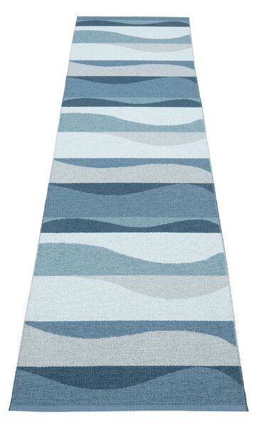 Modrý vnitřní a venkovní běhoun 70x300 cm Urvi Water – Pappelina
