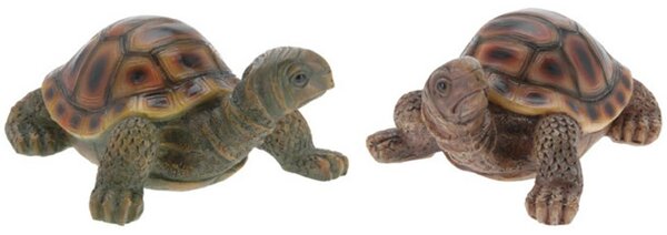 Zahradní figurka z polistone Turtles, sada 2ks, 10x12,5 cm, vícebarevná