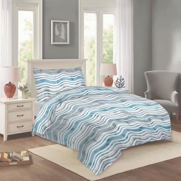Modré bavlněné povlečení na jednolůžko 140x200 cm Jasana – Cotton House