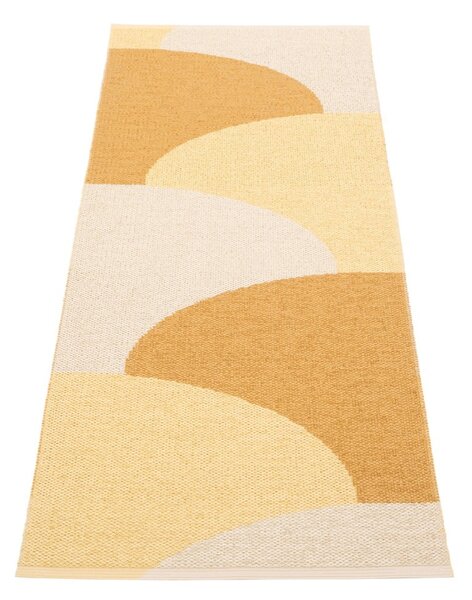Okrově žlutý vnitřní a venkovní běhoun 70x180 cm Hill Ochre Pale Yellow – Pappelina