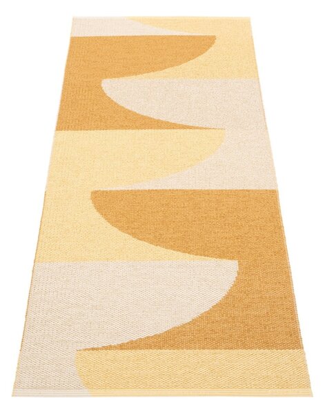 Okrově žlutý vnitřní a venkovní běhoun 70x180 cm Hill Ochre Pale Yellow – Pappelina