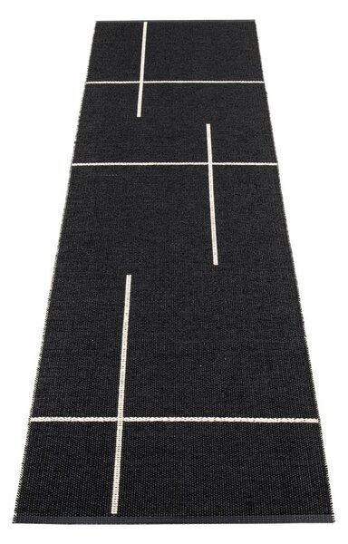 Černý vnitřní a venkovní běhoun 70x270 cm Fred Black – Pappelina
