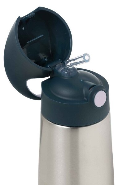 Termoska na pití s brčkem, 350ml, b.box, indigo/růžová